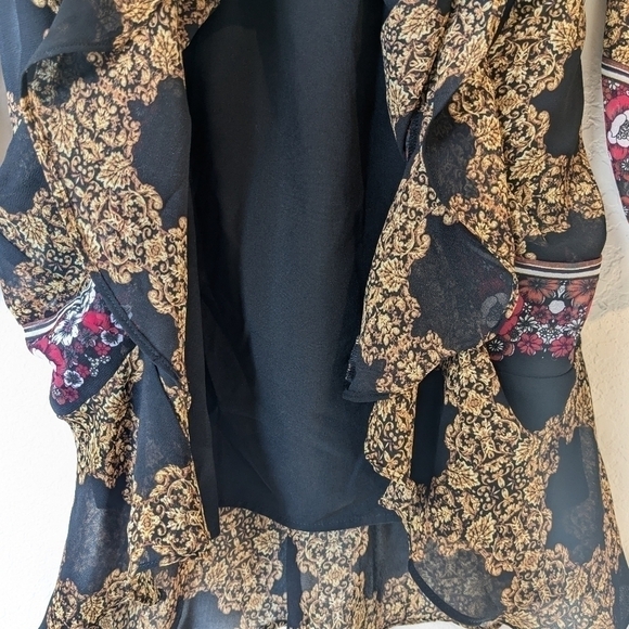 Guess Olena Medallion Print A-Line Smocked Chiffon Midi Dress Glam Mobwife - Picture 11 of 13